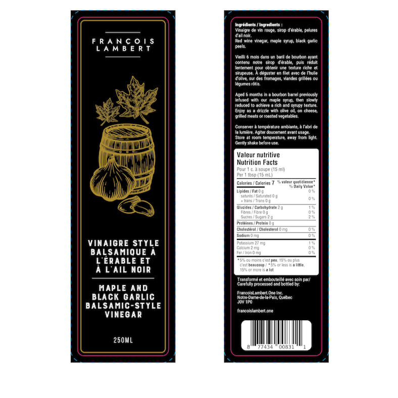 Maple and Black Garlic Balsamic-Style Vinegar