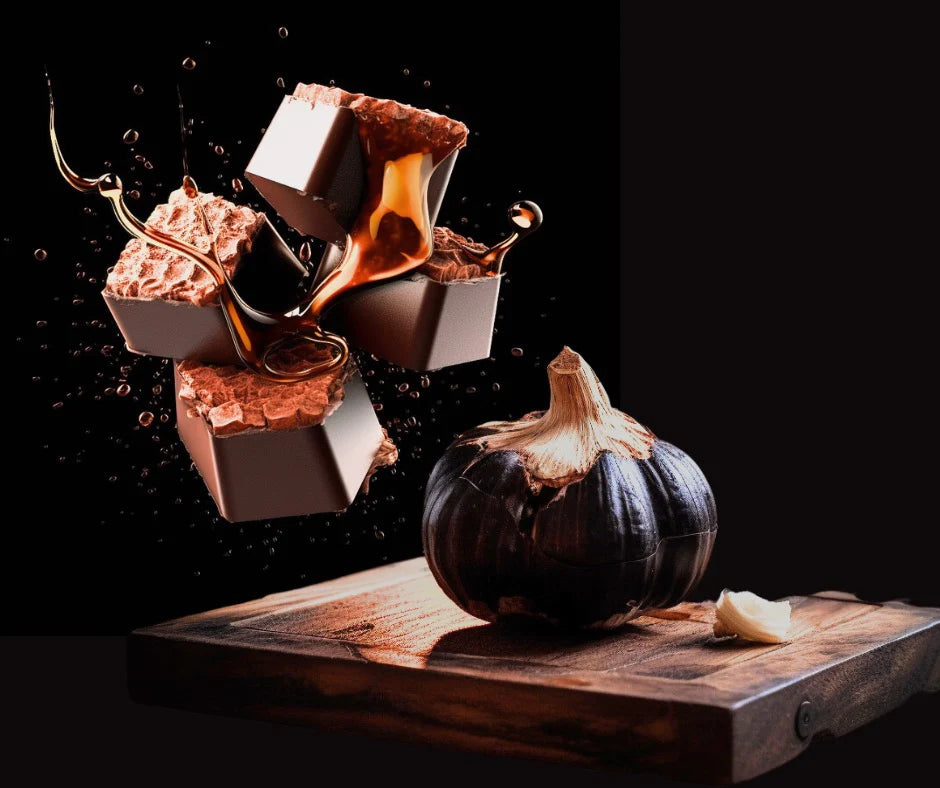 Stuffed Dark Chocolates - Black Garlic Ganache