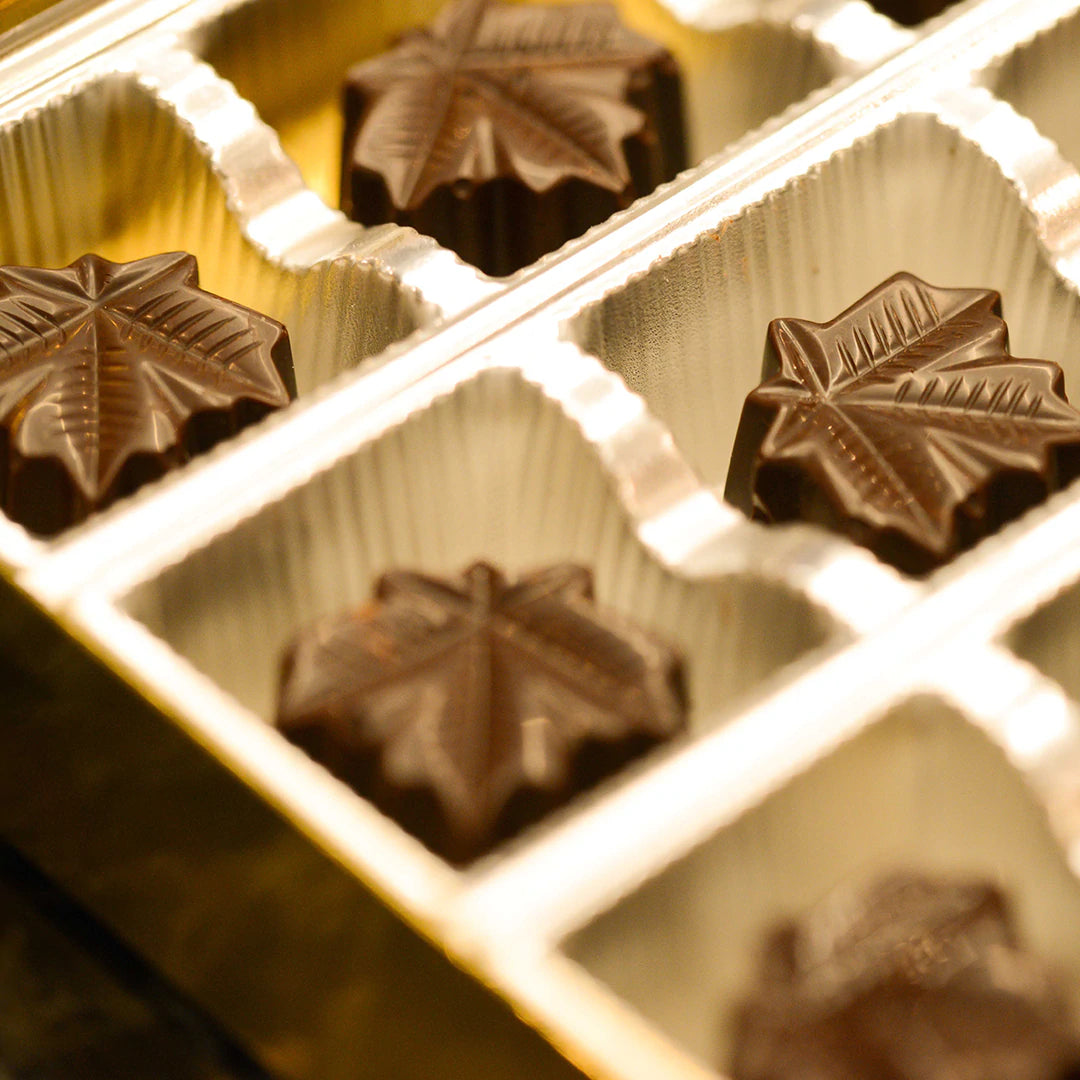 Chocolates stuffed with maple butter