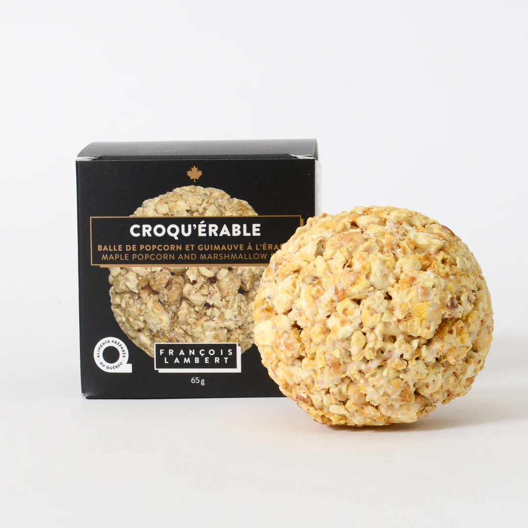 maple popcorn and marshmallow ball