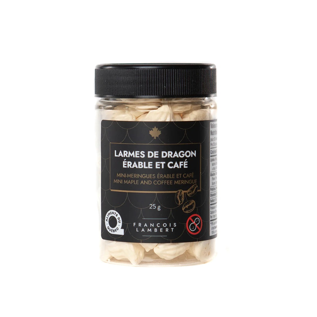maple and coffee mini-meringues