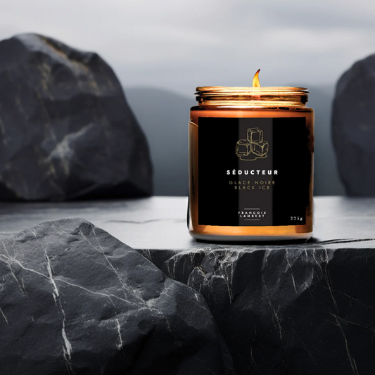 soy candle black ice masculine fragrance